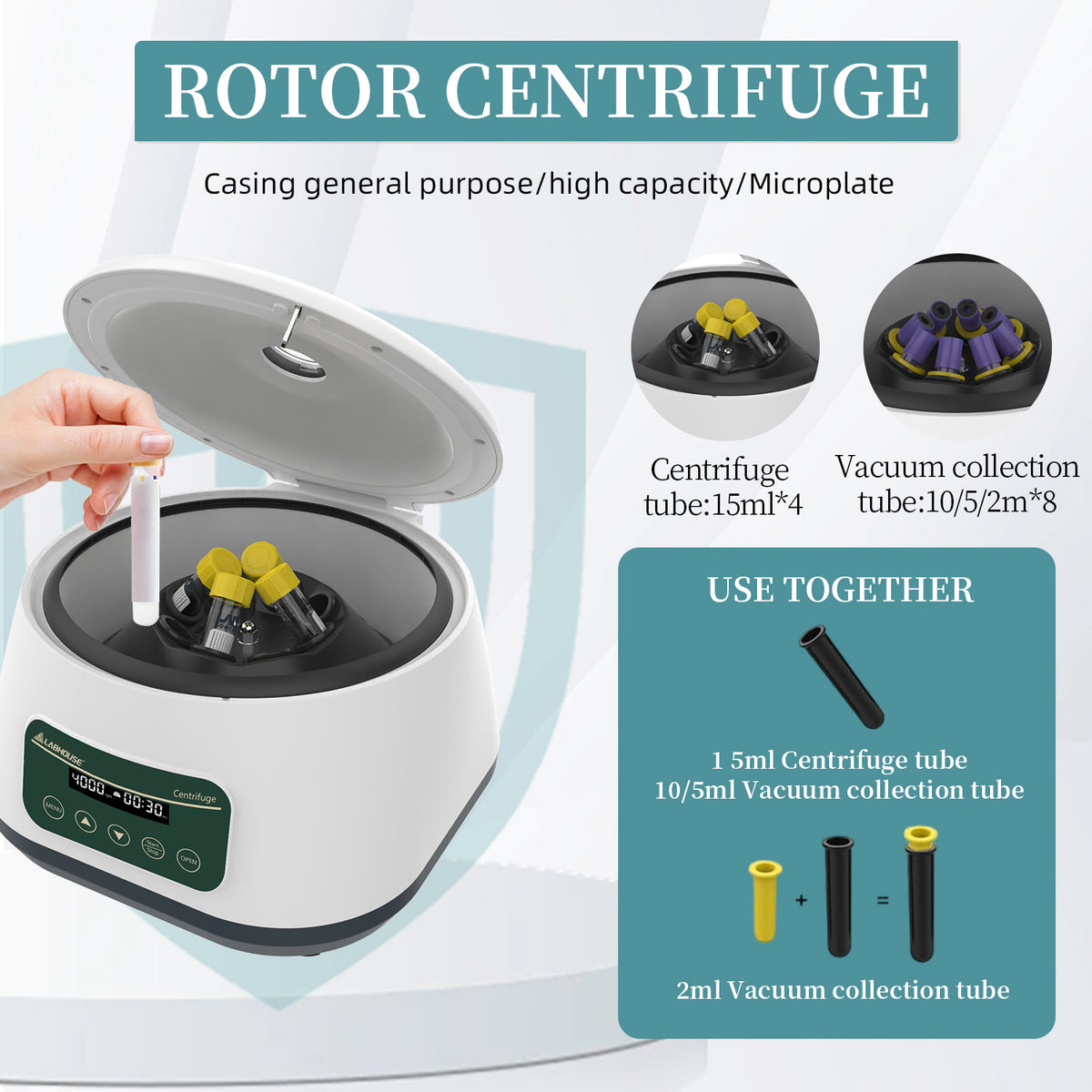 LC-400 RP PRF Centrifuge Machine, 500-4000rpm, 1717×g, Plasma