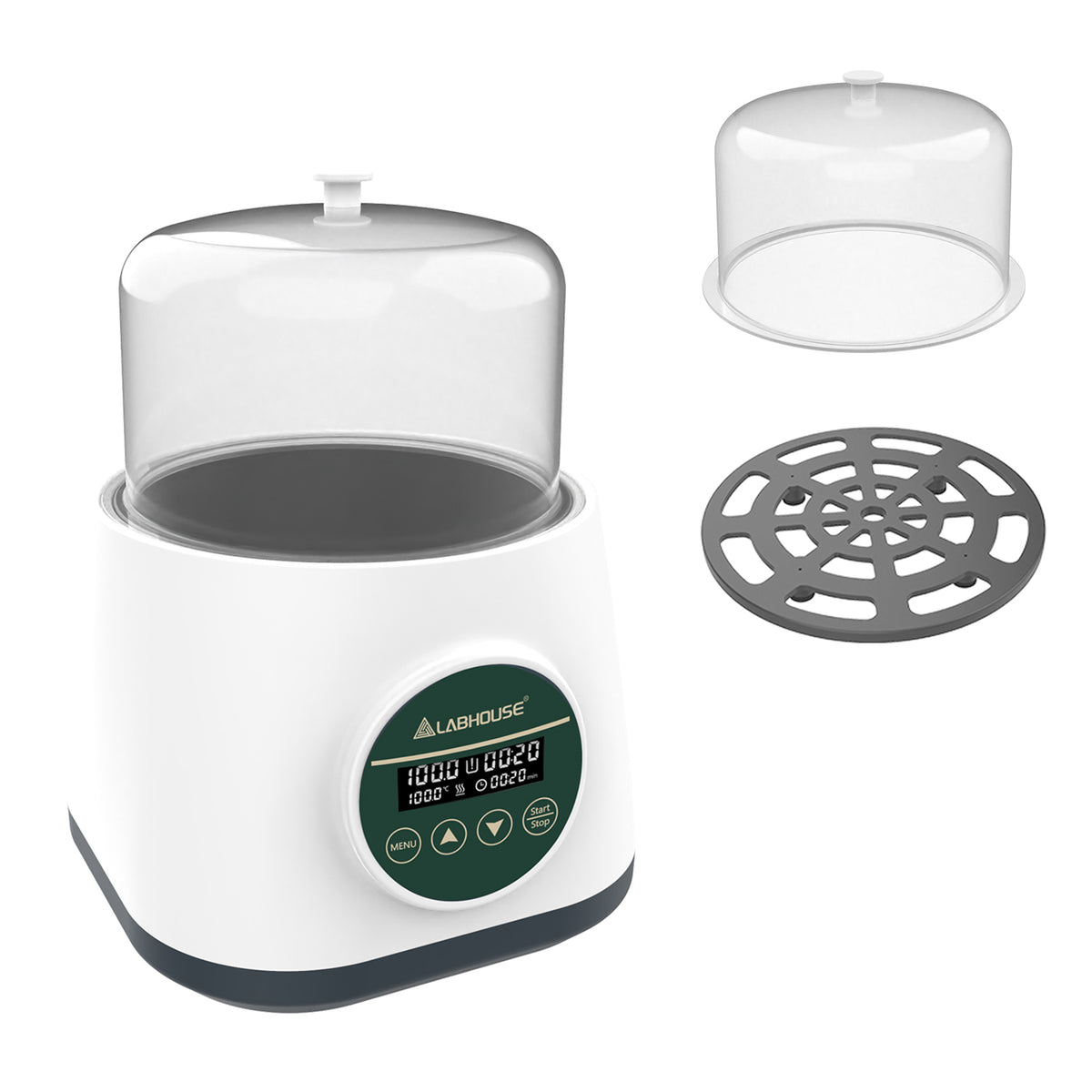 WB-2 Digital Lab Water Bath 2L, 100°C, Teflon Coating, Timer