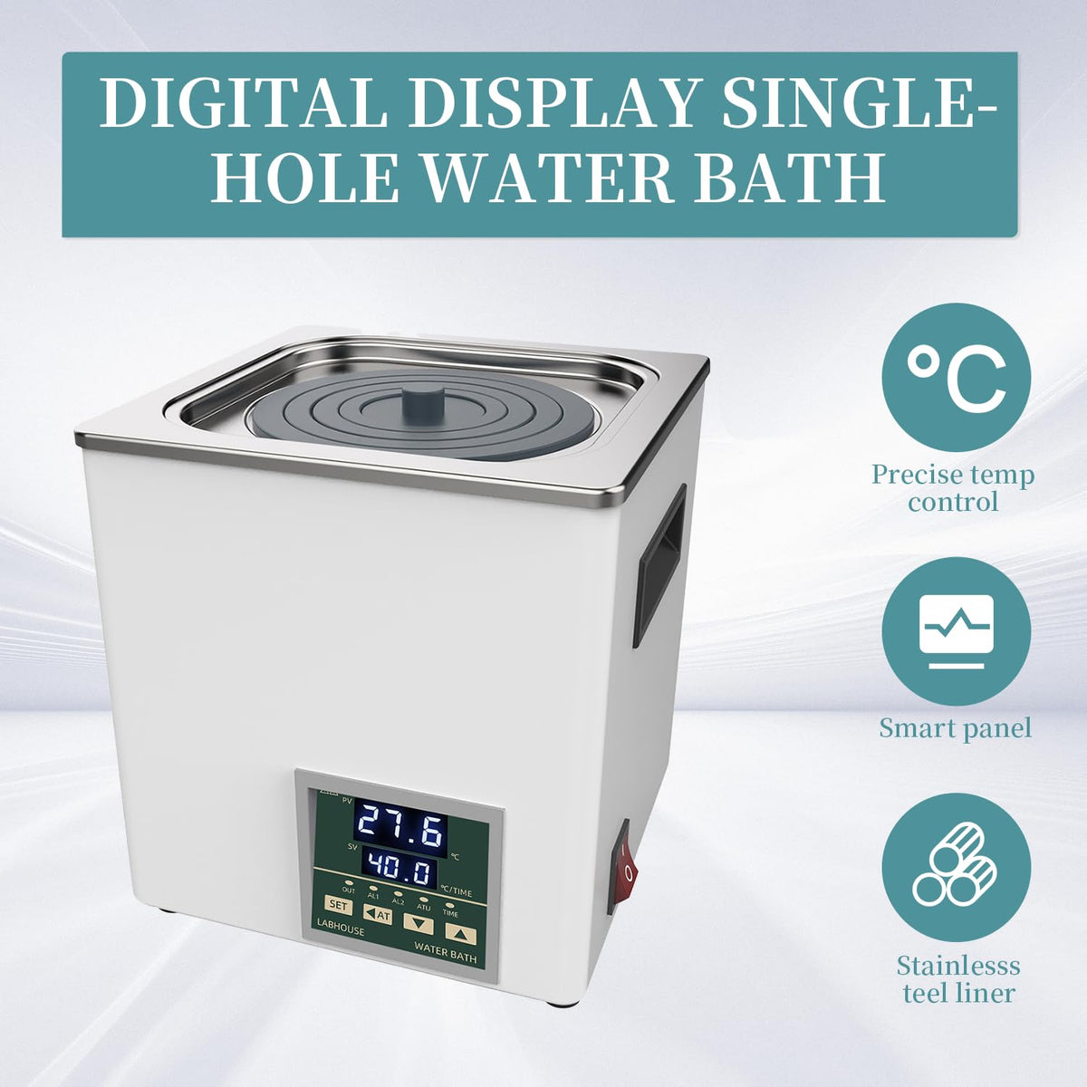 LWB100-1 Digital Lab Water Bath, 3L, Heating Device
