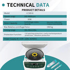 LC500-8 PRP PRF Centrifuge Machine, 500-4000rpm, 1967×g, Plasma