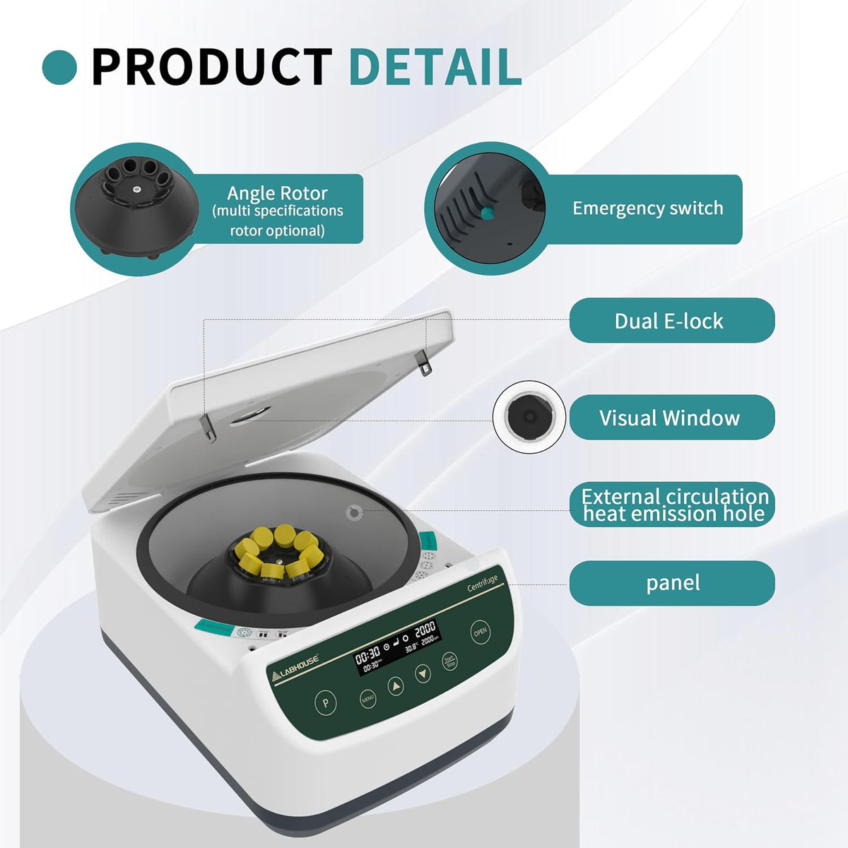 LC500-8 PRP PRF Centrifuge Machine, 500-4000rpm, 1967×g, Plasma