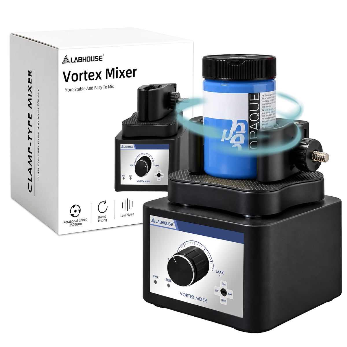 MVM-F Clamp-Type Vortex Mixer, 0-2500RPM, Hands Free
