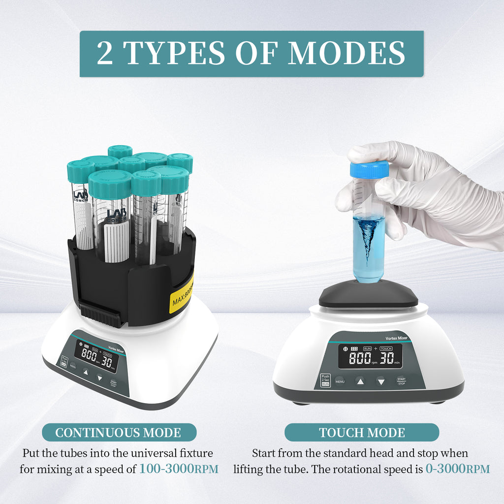 VM-500PRO Digital Multifunction Vortex Mixer, 3000RPM, 2 Run Modes
