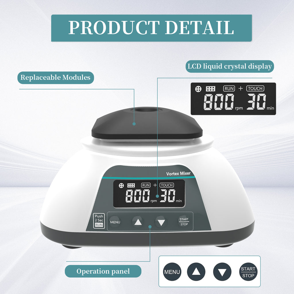 VM-500PRO Digital Multifunction Vortex Mixer, 3000RPM, 2 Run Modes