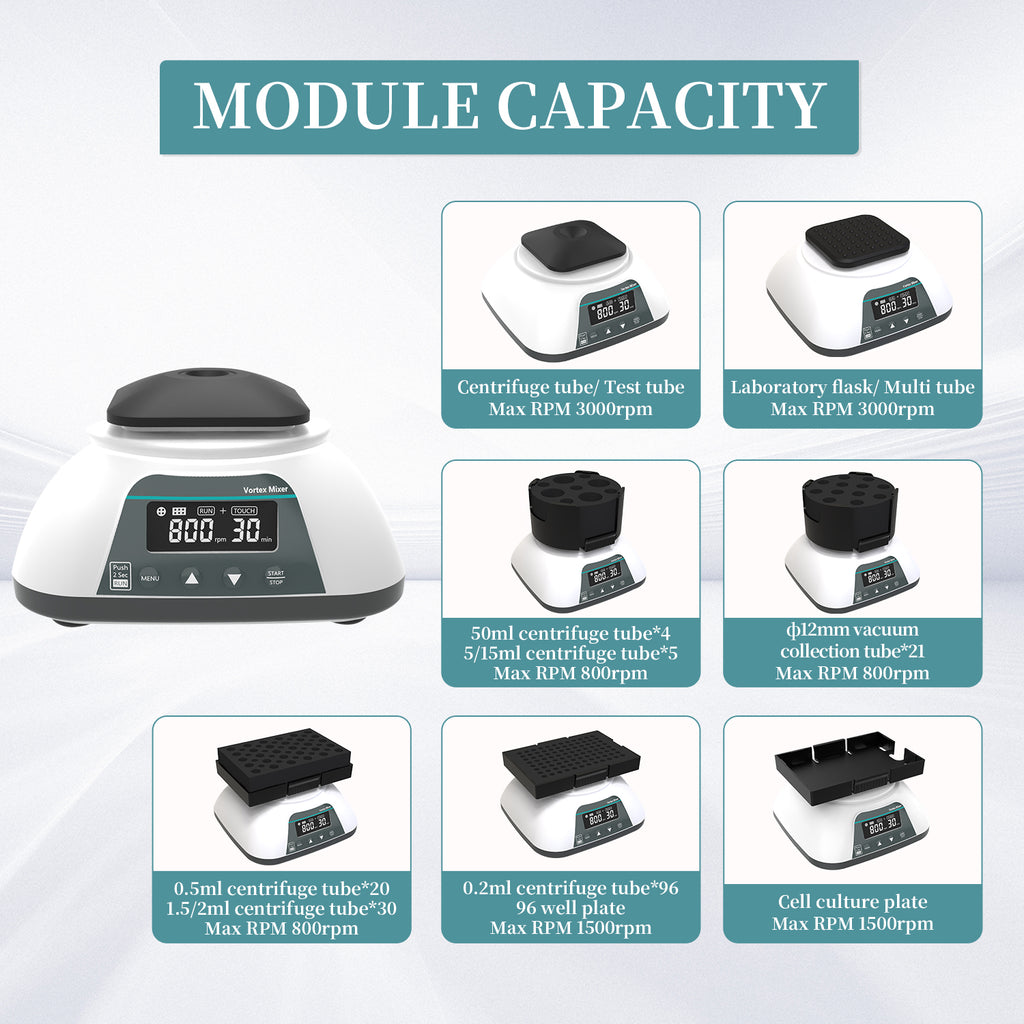 VM-500PRO Digital Multifunction Vortex Mixer, 3000RPM, 2 Run Modes