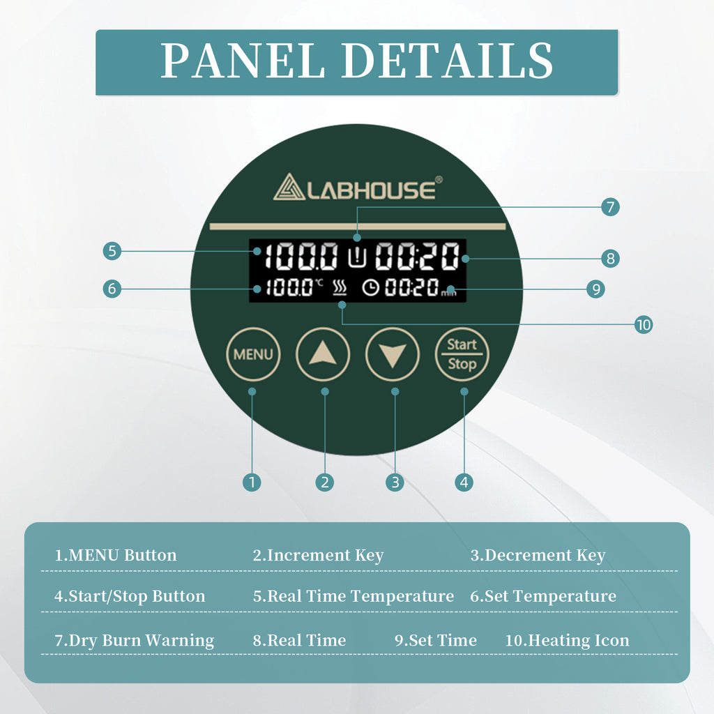 WB-2 Digital Lab Water Bath 2L, 100°C, Teflon Coating, Timer